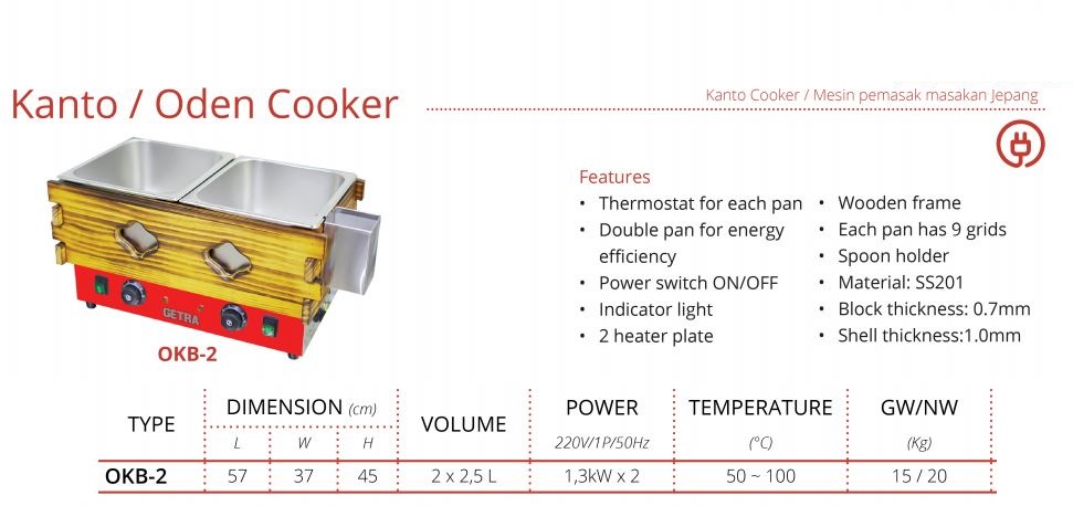 Kanto Oden Cooker GETRA OKB-2